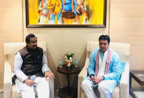 CM Biplab Deb met BJP General Secretary Ram Madhav CM Biplab Deb met BJP General Secretary Ram Madhav