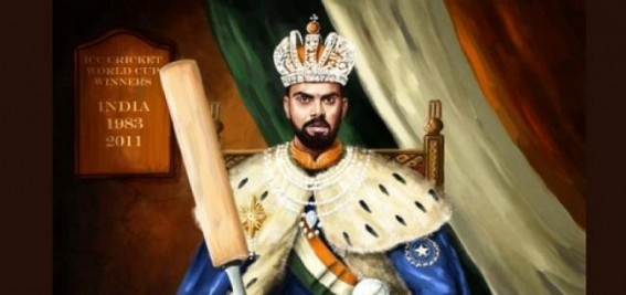 ICC posts illustration of Kohli on throne, fans unhappy
