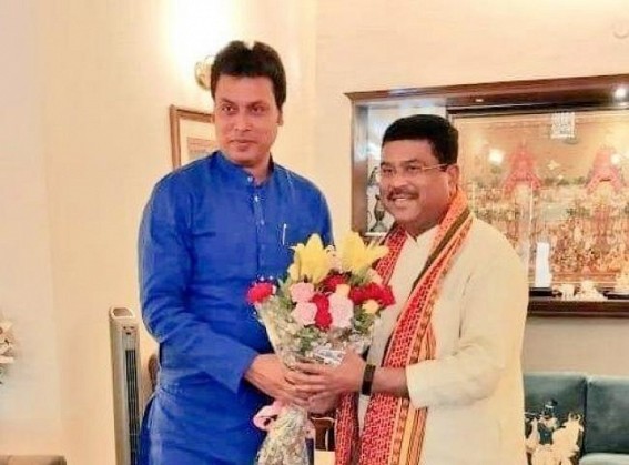 CM Biplab Deb met Union Petroleum Minister, discussed on State Govt-ONGC MoU review