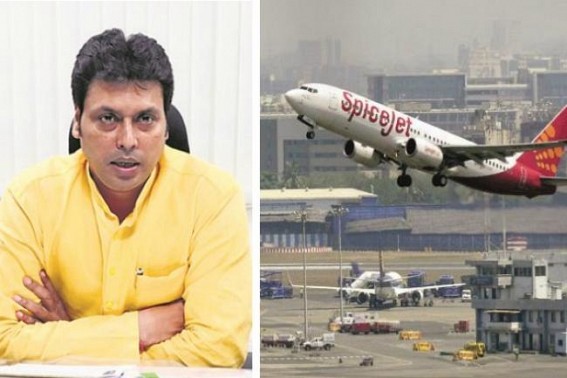 Flight crisis : Govt of Tripura requested SpiceJet to connect Dhaka-Guwahati flight with Agartala