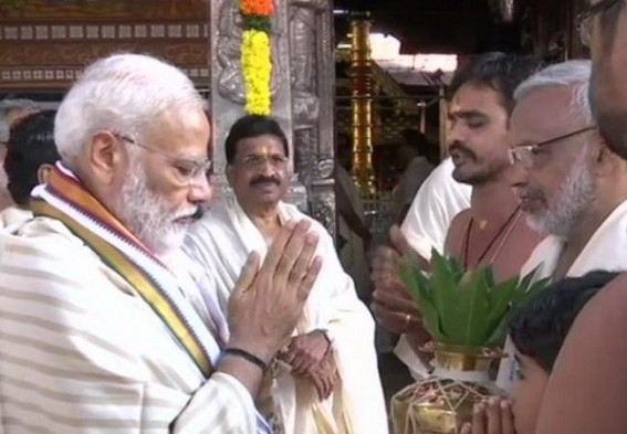 Modi prays for India's 'progress, prosperity' at Kerala temple Modi prays for India's 'progress, prosperity' at Kerala temple