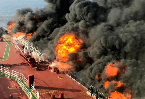 2 oil tankers hit in Gulf of Oman, all crew evacuated 2 oil tankers hit in Gulf of Oman, all crew evacuated