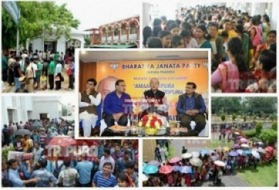 Massive Unemployment problem looms large in Tripura at 30.2%, Drop in Govt jobs hits aspirants : 50000 Jobs in 1st year, 7 Lakhs Jobs within 30 months remain a distant dream