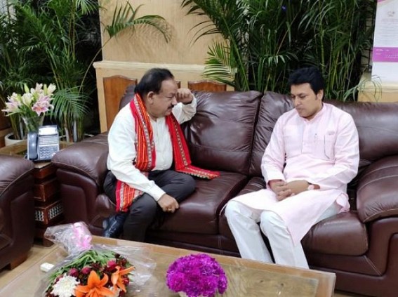 CM Biplab Deb met Union Minister Harsh Vardhan