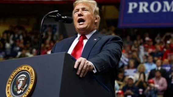 Trump launching re-election campaign defiantly facing odds Trump launching re-election campaign defiantly facing odds