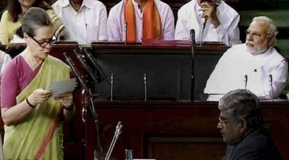 Sonia takes oath in Lok Sabha amid BJP barbs Sonia takes oath in Lok Sabha amid BJP barbs