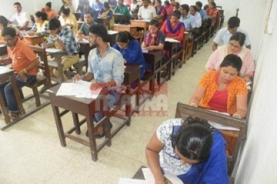 Teaching job aspirants appeared for TET exams in Tripura