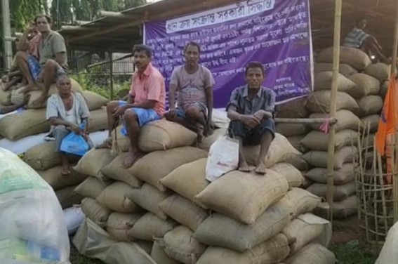 Paddy Procurement at minimum support price under confusion : Tripura Farmers blocked road