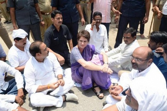 Priyanka Gandhi who visited UP to meet Sonbhadra victims' families detained by UP Police