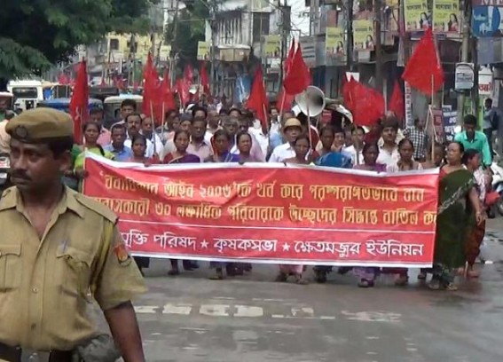 CPI-M protests against Janajati peopleâ€™s land-grabbing drive by BJP Govt