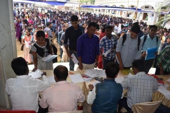 State Tripura going through the real ‘Crisis’ due to massive Unemployment rate : BJP Govt fails to fill up much hyped 50,000 Govt vacancies in 1 year State Tripura going through the real ‘Crisis’ due to massive Unemployment rate : BJP Govt fails to fill up much hyped 50,000 Govt vacancies in 1 year