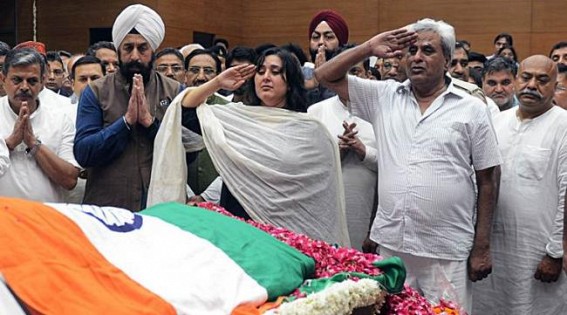 Sushma Swaraj cremated with full state honours Sushma Swaraj cremated with full state honours