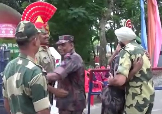 BSF, BGB exchanged love, brotherhood ahead of Eid in Akhaura border BSF, BGB exchanged love, brotherhood ahead of Eid in Akhaura border