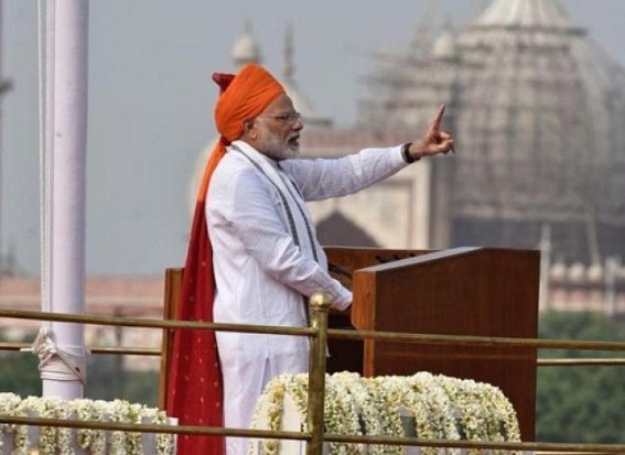 Modi condoles flood victims in I-Day speech Modi condoles flood victims in I-Day speech