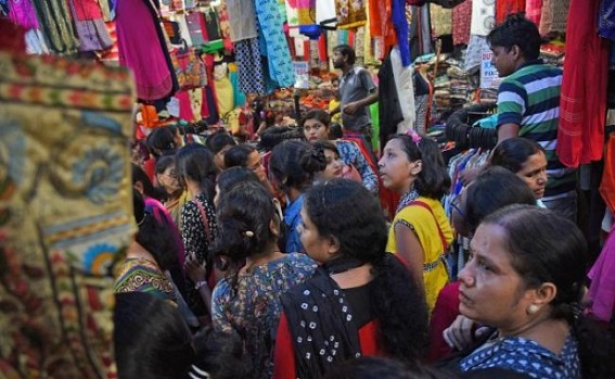 As salaries Entered in employees' accounts, business went on peak in Pre-Durga puja season As salaries Entered in employees' accounts, business went on peak in Pre-Durga puja season