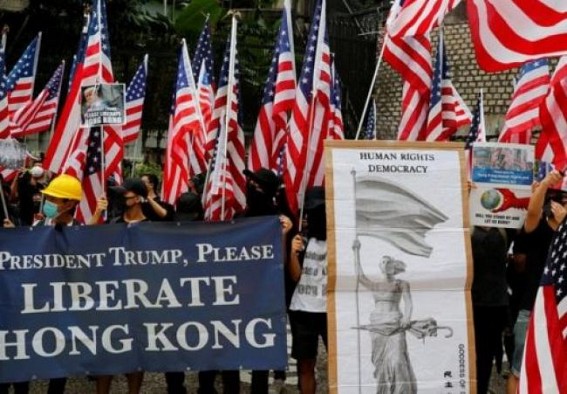 Hong Kong protesters appeal to Trump for help