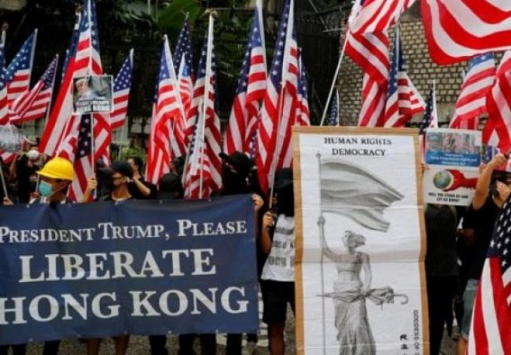 Hong Kong protesters appeal to Trump for help Hong Kong protesters appeal to Trump for help