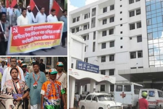 Statewide Protest rows continue over Tripura BJP Govtâ€™s inhuman decision of Scrapping Free-Health-Service in State Govt hospitals
