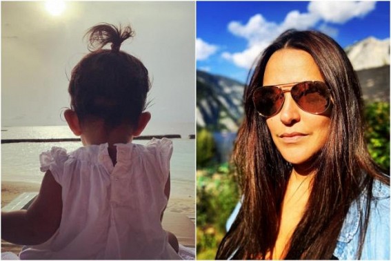 Neha Dhupia shares first pic of daughter Mehr on social media