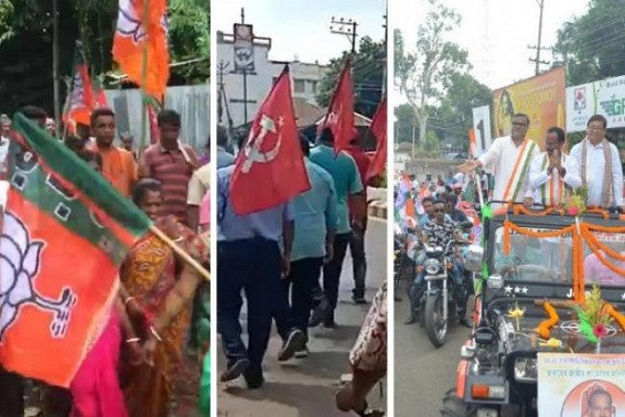Massive enthusiasm in Parties on last day of By-Election Campaigning in Tripura