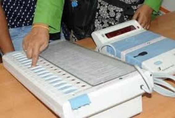 EVM malfunctioning were reported in 5 polling booths in Tripura EVM malfunctioning were reported in 5 polling booths in Tripura
