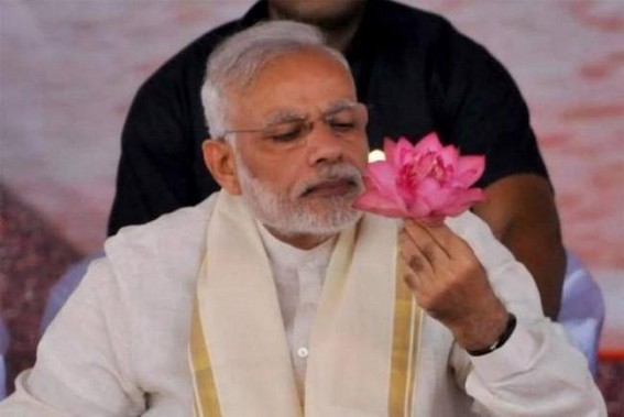 Modi thanks Badharghat (Tripura), Hamirpur (UP) for voting BJP Modi thanks Badharghat (Tripura), Hamirpur (UP) for voting BJP