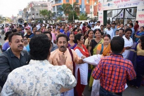Ahead of Durga puja, Jolt for terminated 10323 teachers in Tripura, Tension grips Teachers as job-tenure to end after 8 months Ahead of Durga puja, Jolt for terminated 10323 teachers in Tripura, Tension grips Teachers as job-tenure to end after 8 months