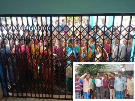 Instead of ‘Celebrations’, poor people are seen in ‘Protest’ demanding pending MGNREGA wages on Durga Puja in Tripura Instead of ‘Celebrations’, poor people are seen in ‘Protest’ demanding pending MGNREGA wages on Durga Puja in Tripura