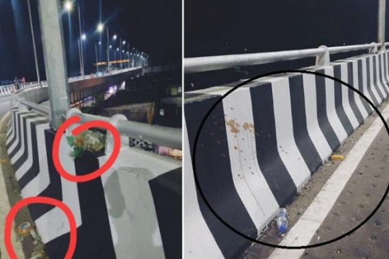 ‘Unhygienic Culture’ of Agartala city starts polluting newly inaugurated Flyover ‘Unhygienic Culture’ of Agartala city starts polluting newly inaugurated Flyover