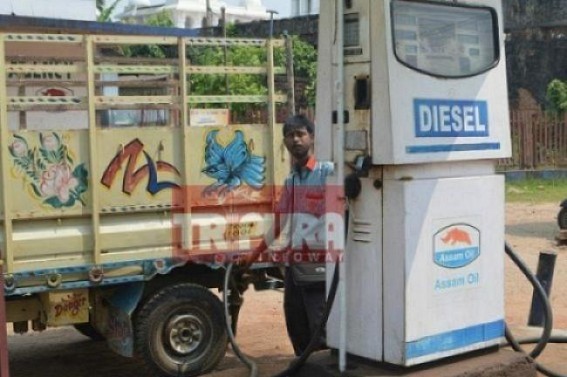 Petrol Price remained up Rs. 74 in Tripura
