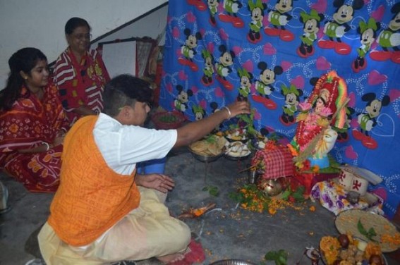 Households celebrate Laxmi puja