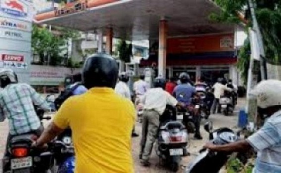 Petrol Price remained up Rs. 73.92 in Tripura