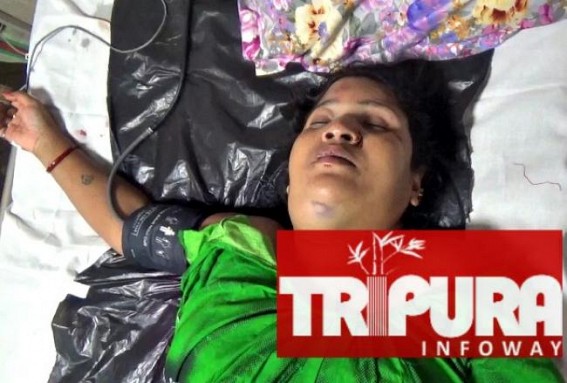 Gunshot injured housewife critically in Capital city Agartala, instigate tension