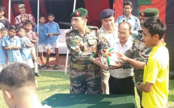 Assam Rifles organized volleyball match