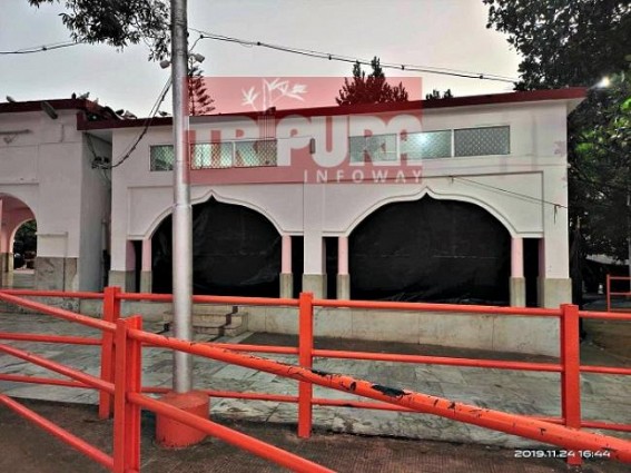 Matabari priests go hyper-happy as animal sacrifice begins again, sacrificing area covered with black cloths Matabari priests go hyper-happy as animal sacrifice begins again, sacrificing area covered with black cloths