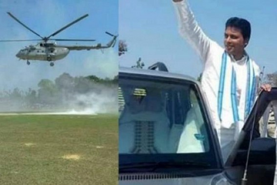 Tripura CM spent Rs. 6 lakhs on helicopter ride in Kali puja, Secretariat denied to clear bill