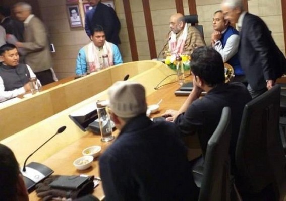 Delhi CAB meeting exposed Tripura's horrible Law & Order situation, Police Officer's murder by Drug smugglers discussed : Amit Shah nods for Pradyot's stand on Bru/Reangs permanent stay in Tripura against the wishes of Biplab & Jishnu company Delhi CAB meeting exposed Tripura's horrible Law & Order situation, Police Officer's murder by Drug smugglers discussed : Amit Shah nods for Pradyot's stand on Bru/Reangs permanent stay in Tripura against the wishes of Biplab & Jishnu company