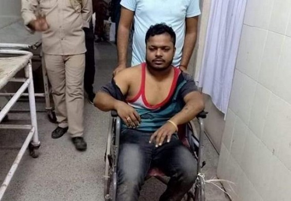 BJP activist beaten at Udaipur after entered in CPIM(L) rally to disturb, burnt CPIM(L) Party office BJP activist beaten at Udaipur after entered in CPIM(L) rally to disturb, burnt CPIM(L) Party office