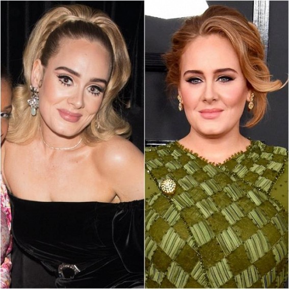 Adele looks glamorous in festive photos after weight loss