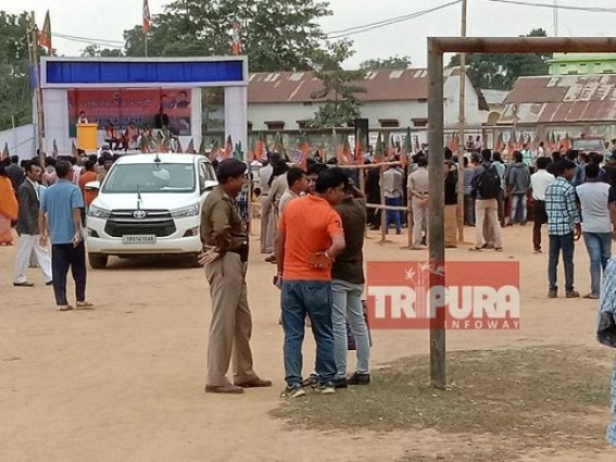 Tripura CM led BJP's rally at Gandachara amid little gathering Tripura CM led BJP's rally at Gandachara amid little gathering