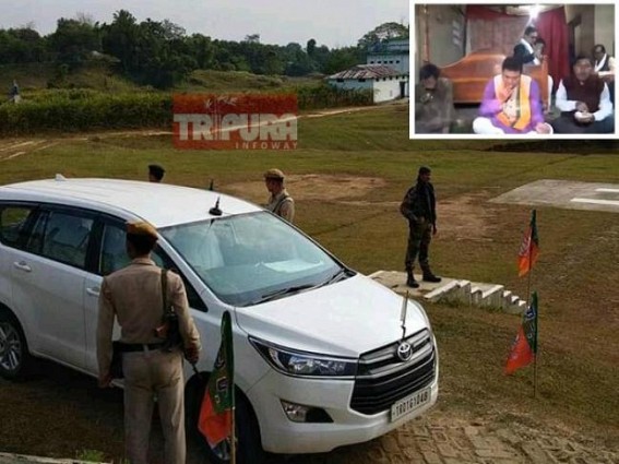 Tripura CM misuses Govt helicopters, visited Gandachara ahead of ADC election Tripura CM misuses Govt helicopters, visited Gandachara ahead of ADC election