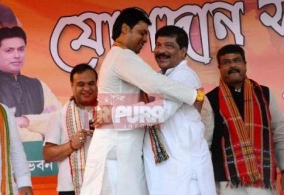 BJP Top leaders infighting : Police removes banners of Sudip Barman’s protest rally of 3rd Jan BJP Top leaders infighting : Police removes banners of Sudip Barman’s protest rally of 3rd Jan