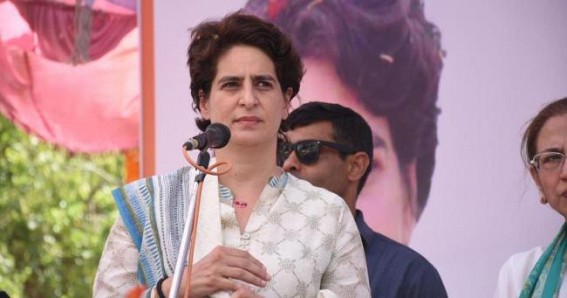 Priyanka hits out at government over economic slowdown Priyanka hits out at government over economic slowdown