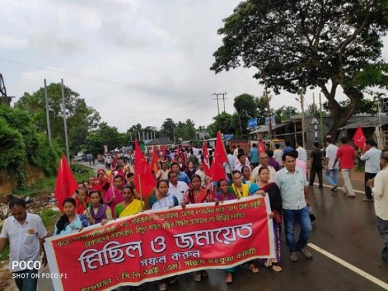 CPI-Mâ€™s protest rally in South Tripura against fee imposition on Govt Health Services