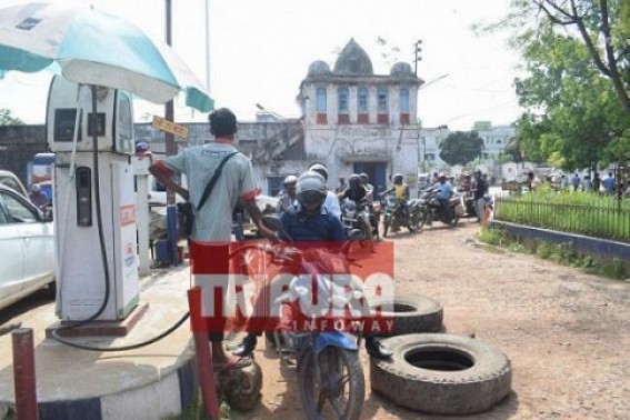 Fuel price in Agartala recorded Rs. 75.18 on Wednesday Fuel price in Agartala recorded Rs. 75.18 on Wednesday