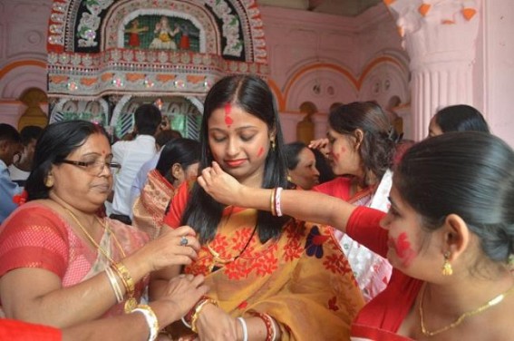 Vijaya Dashami celebrated at Durga Bari before Ma Durga leaves for husband Shiva's abode