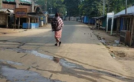Tripura ADC areas remained 100% shutdown in protest against CAB