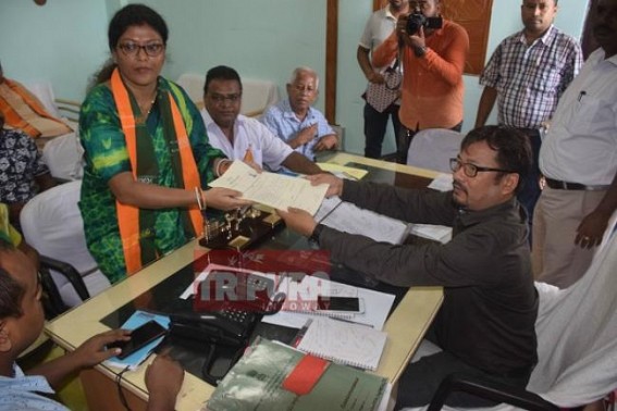 BJP candidate Mimi Majumder submits nomination for by-election BJP candidate Mimi Majumder submits nomination for by-election