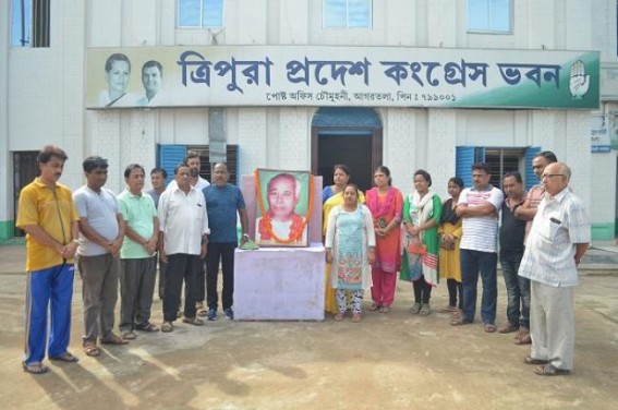 Congress paid tribute to first CM of Tripura Congress paid tribute to first CM of Tripura
