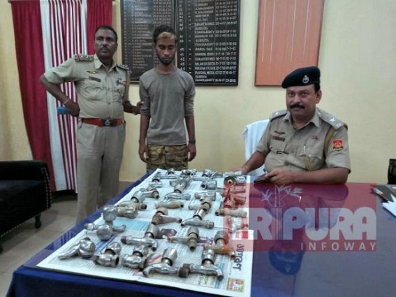Water taps thief arrested by West Agartala Police 